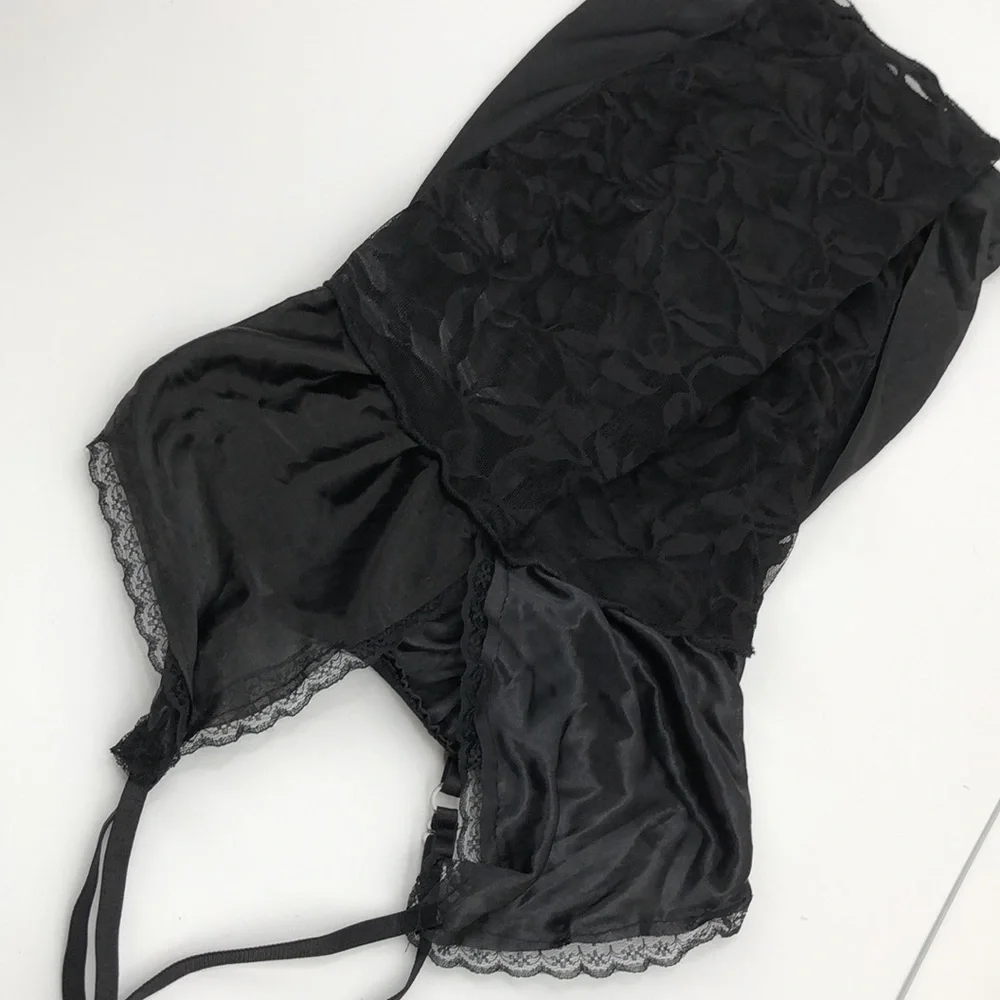 3/$25 Black Babydoll Lingerie with Thong Size XXS/XS/S